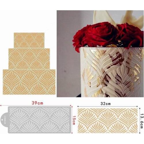 Diy Bohemian Style Plastic Sugar Sieve Mold Fondant Printing Mold Hollow Wedding Cake Edge Decoration Template Baking Tools