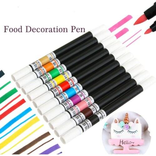 Double-headed baking pigment pen cake painting hook biscuit DIY hand-painted macaron writing pigment pen set