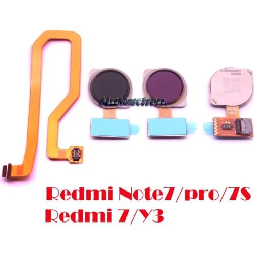 For Xiaomi Redmi Note 7/ Pro 7S Redmi 7 Y3 Fingerprint Sensor Scanner Connector Home Button Key Touch ID Flex Cable