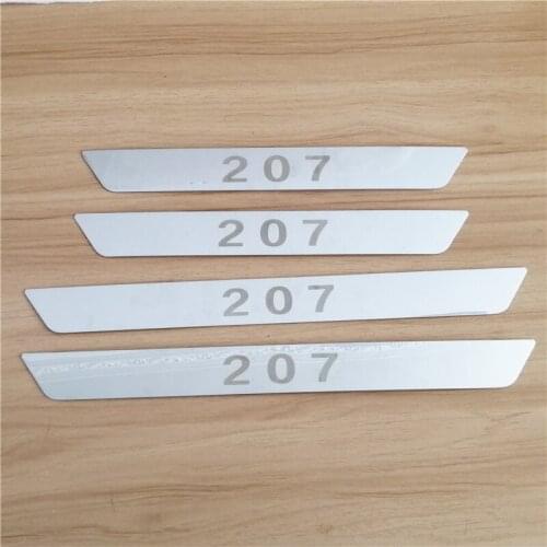 Good quality Praised Stainless Steel Door Sill For Peugeot 207 Scuff Plate car accessories car-styling threshold Article
