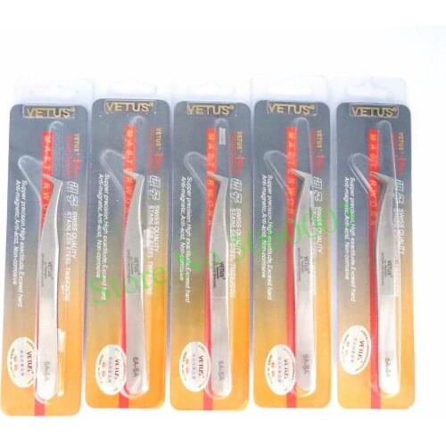 Eyelash extension tools VETUS 6A-SA Tweezers for Makeup Eyelash False Eyelashes Extension Eye Lashes Styling Tool