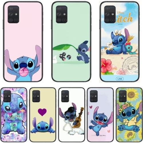 Stitch Phone Case Hull For Samsung Galaxy A 50 51 20 71 70 40 30 10 E 4G 5G S Black Shell Art Cell Cover