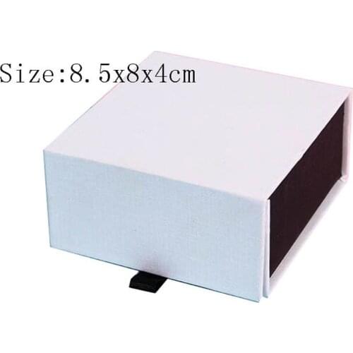 Square jewelry organizer box 8.5x8x4cm Earring Box with Magnetic Ring Paper Box Jewelry Gifts Storage Case For Necklace Pendants
