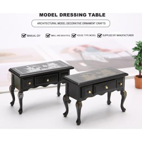 Mini Dressing Table 1/12 Miniature Dollhouse Furniture Fairy Doll Craft Accessories for Kid Children Toys DIY