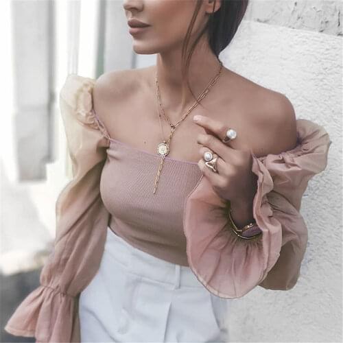 MOXFCIZO Knitted Blouses