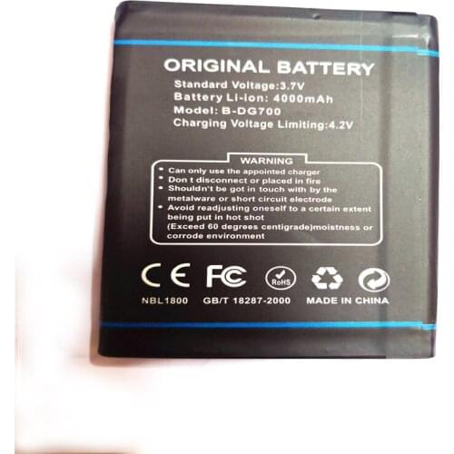 New Battery B-DG700 For Doogee DG700 TITANS2 4000mAh Mobile Phone Replace Batterie Rechargeable with phone stander
