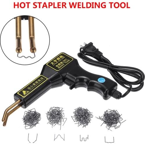 New Hot Stapler Soldering Iron Plastic Repair Car Bumper Repairing Machine Fender Fairing Welder Tools+Staples