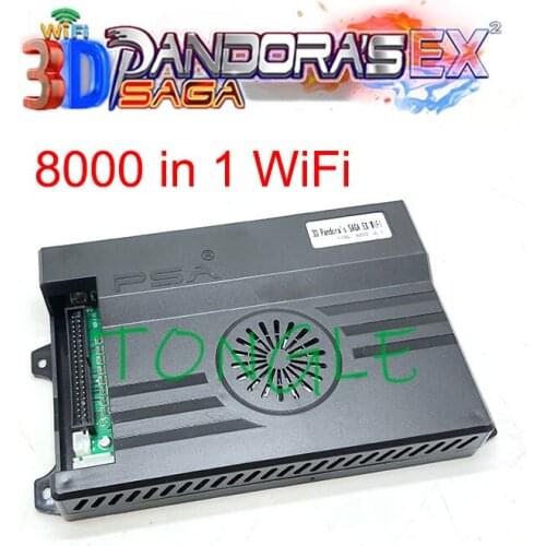 Pandora Box 3d Saga EX 8000 in 1 WIFI Game and Built-in 64g 6800 in 1 Save Function Multiplayer Joysticks Arcade Game Console