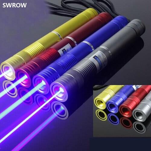 The most powerful laser 450nm high-power blue laser flashlight, adjustable focus, burning matches/candles, far radiation 5000m