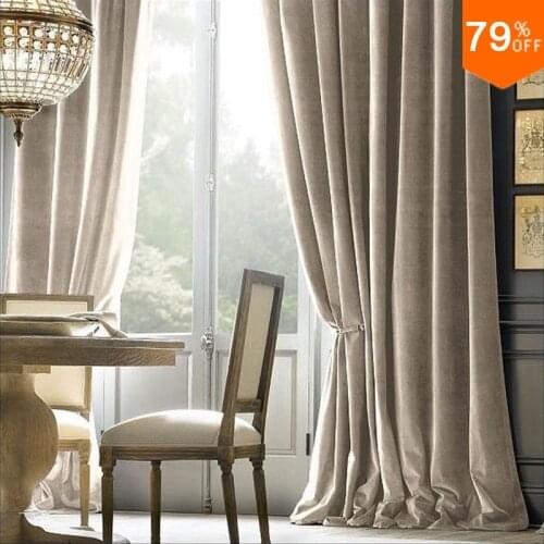 Bedroom curtains 7 star hotel Velvet Curtain tende pure color cortinas curtain for living room solid velvet blackout Curtains