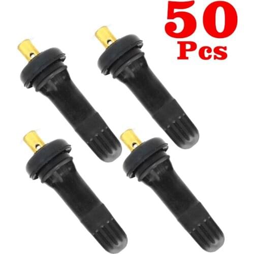 50pcs TPMS Tire Pressure Monitoring System Anti-explosion Snap In Tire Valve Stems Car Accessories valve caps tpms valve