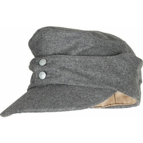 Tomwang2012. WWII WW2 GERMAN ARMY EM PANZER M43 M1943 FIELD WOOL CAP GREY ARMY HAT COLLECTION MILITARY WAR REENACTMENTS