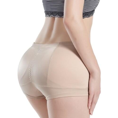 Short Brief Padded Panties for Women Butt Lifter Hip Shapers Big Buttock Builder Shorts With 2 Sponge Pads Body Underwear M-4XL
