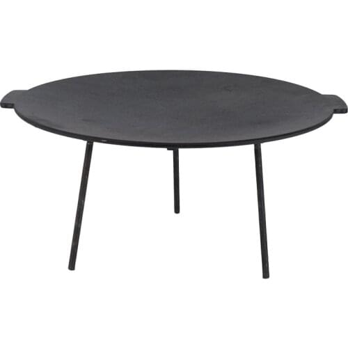 Outdoor BBQ Grill Round Cast Iron Stove Pan Barbecue Oven Plate Roasting Cooker Meat Tools Camping Picnic Self-driving Tour