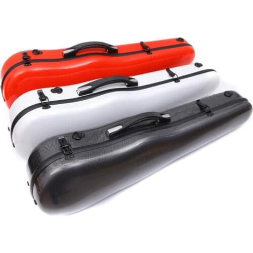 Yinfente 4/4 Full Size Violin Case Mixed Carbon Fiber Strong Light Box Red White Black Color