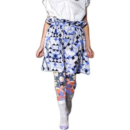 Women tights autumn and winter pantyhose Princess pantyhose Oil painting pantyhose Cartoon fishon pantyhose girl tights