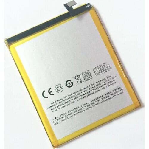 10pcs/lot 2870mAh Rechargeable phone Battery BT68 ForMeizu M3 mini Mobile Phone internal Replacement Li-ion Battery