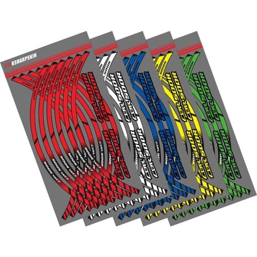 12 X Thick Edge Outer Rim Sticker Stripe Wheel Decals FOR HONDA CBR500R cbr 500r