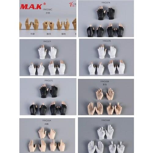 19XG57 VSTOYS 1/6 Half-finger Glove Hand Styles Type Suitable For Ph Tbl Plastic Coated Female Body