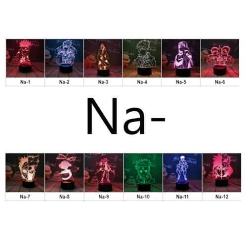3D Na-1-12 Colorful Lamp Touch Lampe Nightlight
