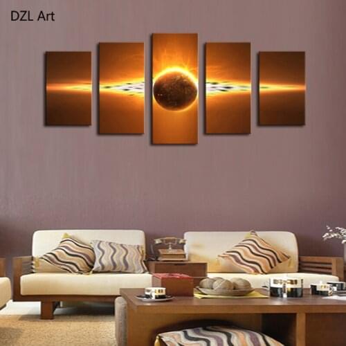 5 Piece(No Frame) Hot Sell Sunrise Modern Home Wall Decor Canvas picture Art HD Print Painting Set of 5 Each Canvas arts