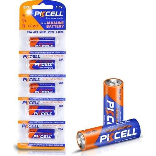 10PCS PKCELL 12V Battery 23A 21/23 A23 E23A MN21 MS21 V23GA L1028 Alkaline primary and Dry Battery for lamp of cabinets Keyless