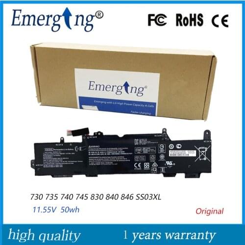 11.55V 50WH Original New Laptop Battery SS03XL for HP 730 735 740 745 830 840 846 ZBOOK14U G5SS03 933321-855 HSTNN-LB8G