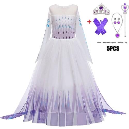 Princess Dress For Girls Clothes Kids Longsleeve Party Dresses Halloween Carnival Costume Kids Christmas Vestidos 2-6-7-10 Years