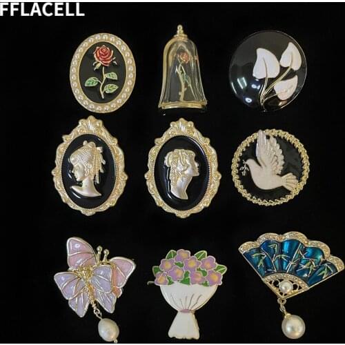Винтажные броши на одежду FFLACELL China At AliExpress