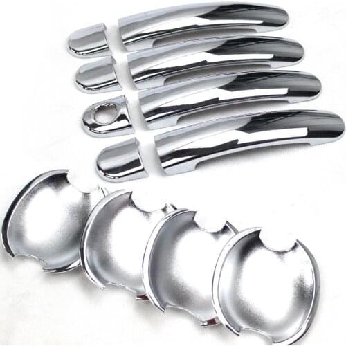 FUNDUOO For Volkswagen VW Tiguan 2009 - 2014 High Quality Chrome Car Door Handle Cover Cup Bowl Trim Overlays