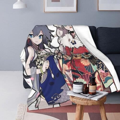 Honkai Impact 3 Game Blanket Coral Fleece Plush Textile Decor Anime Manga Girl Soft Throw Blanket for Sofa Couch Bedding Throws