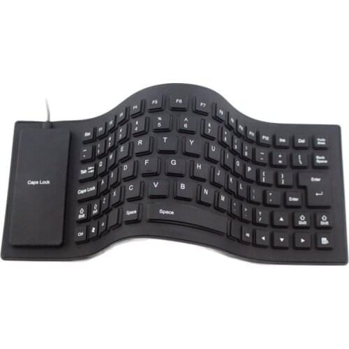 85 key computer keyboard silicone mute soft keyboard USB wired keyboard portable mini notebook computer folding waterproof