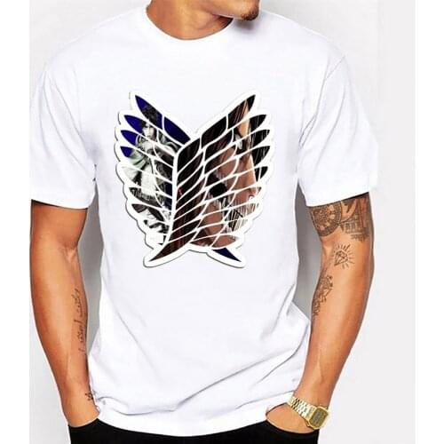 Japanese Anime Attack On Titan T Shirt Men Manga Shingeki No Kyojin Tshirts T-shirt Streetwear Round Neck Tops Short Sleeve Tees