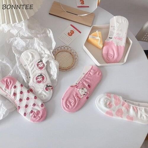 Cute Sock Slippers Woman Cartoon Funny Female Designer Lady Cotton Kawaii Girls Casual Fashion Harajuku Summer Thin Lovely Daily