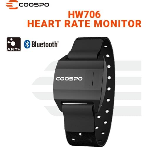CooSpo HW706 Heart Rate Monitor Armband Bluetooth 5.0, ANT+ IP67Waterproof Outdoor Running Cycling For GarminWahoo BikeComputer