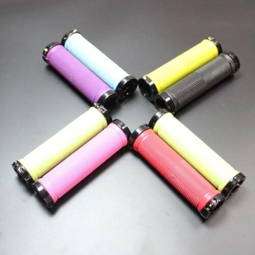 MTB Mountain Bike City Road Bicycle Grips 2.2cm * 13cm Aluminum Alloy Rubber Bicycle Handle Grip Bicycle Decoration Accessories