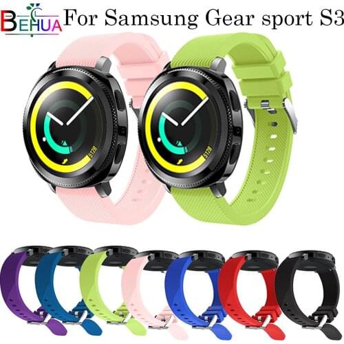 Soft Silicone Watch band For Samsung Gear sport S2 Watch Strap Wristband Straps Replacement smart 20mm watch band Accessories