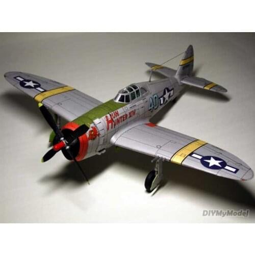 DIYMyModeIUs P47 fighter DIY Handcraft Paper Model KIT Handmade Toy Puzzles Gift Movie props