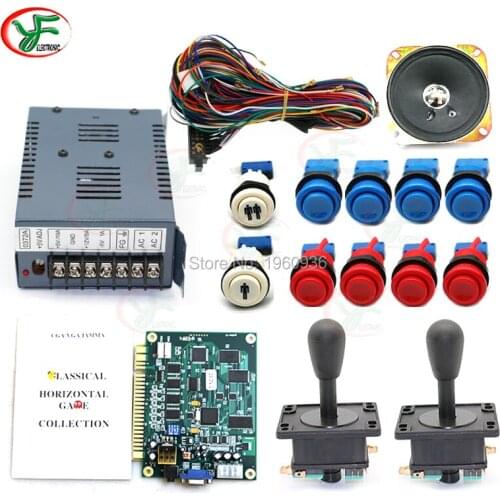 Jamma Arcade Cabinet DIY Kit 19 In 1 60 In 1 Multi Game Board Classic Arcade Game DIY With HAPP Style Joystick 28MM Push Button