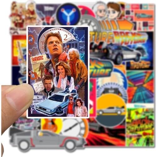 TD ZW 50 Pcs Back To The Future Stickers Pack for DIY Suitcase Notebook Laptop Luggage Bicycle Car Waterproof Decoration Sticker