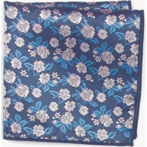 Flower patterned pocket square with patterns handkerchief