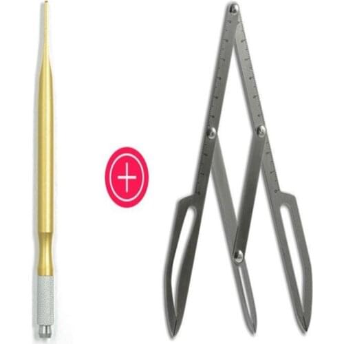 New Arrival Permanent Makeup Tattoo Eyebrow Ruler Measure Tool Metal Eyebrow Balance Ruler Shaping Stencil Tools