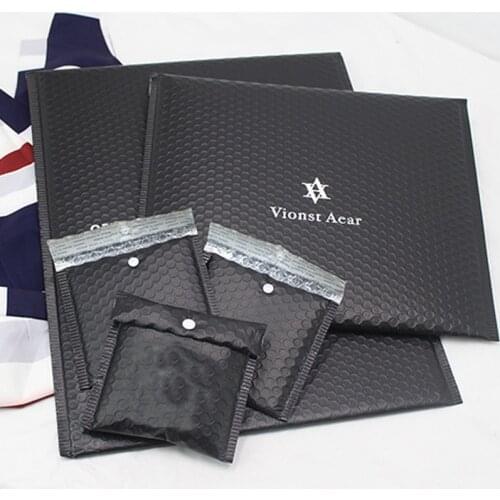 Wholesale Matte Black CD/CVD Packaging Shipping Bubble Mailers paper Padded Envelopes Gift Bag Bubble Mailing Envelope Bag