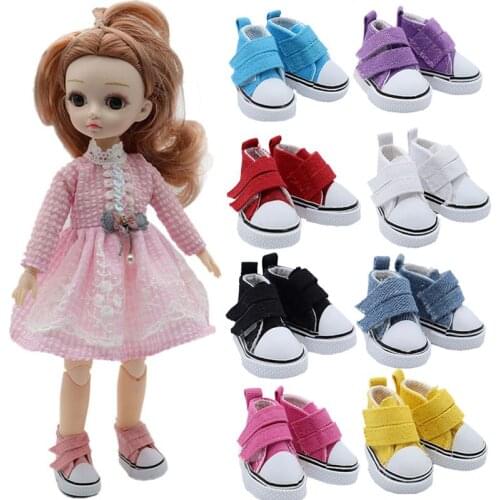 5cm Doll Canvas Shoes Seakers Doll Toy Footwear Sports Tennis Shoes Children Gift Toys