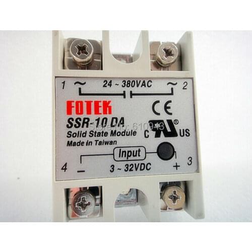 FOTEK SSR-10DA Manufacturer 10A ssr relay,input 3-32VDC output 24-380VAC