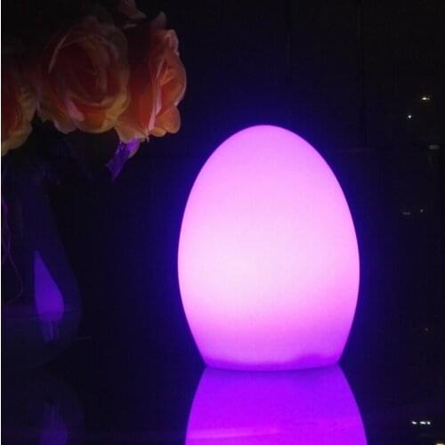 Romantic Egg Table LED Lamps Remote Control Multi Color Changing Indoor Bedroom Bar Dining Room Outdoor Decoration LED Egg Light