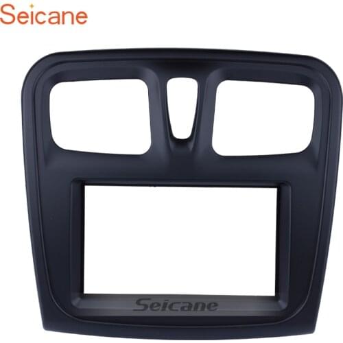 Seicane 2 DIN Car Radio Fascia For 2015-2018 Renault Sandero Logan Install Frame Dash Bezel Trim kit Cover Trim