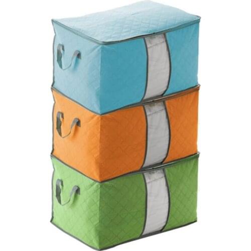 Foldable Storage Bag Organizer Clothing Blanket Quilt Closet Cabin Sweater Organizer Pouches Quilt Container