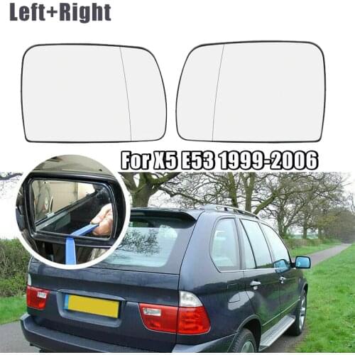 Wing Mirror Rearview Mirror Glass Heated For-BMW X5 E53 1999-2006