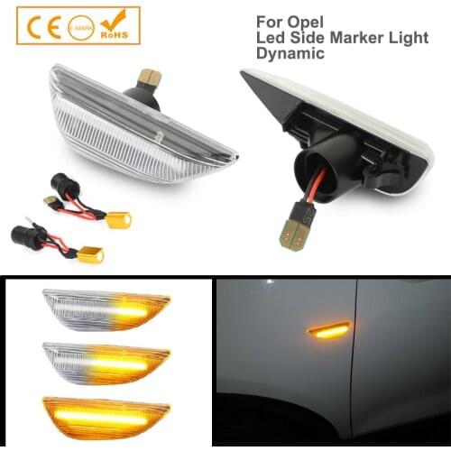 2x Led Dynamic Side Marker Turn Signal Light Sequential Blinker Lamp For Opel Mokka X Chevrolet Trax Buick Encore Car-Styling